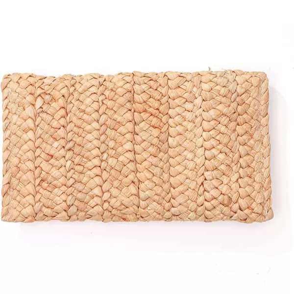 imageFARVALUE Women Straw Clutch Summer Straw Beach Bag Handwoven Summer Envelope Purse Wallet