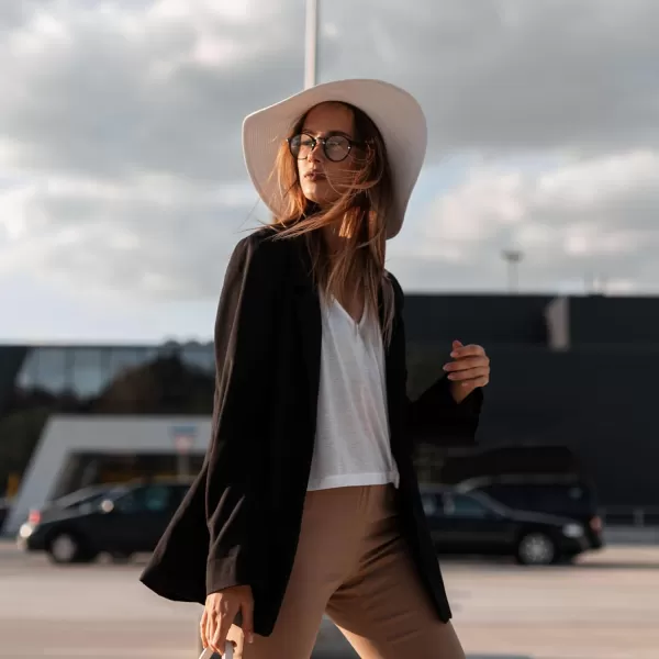 imageFARVALUE Womens Casual Oversized Blazer Long Sleeve Open Front Work Office Blazer Lapel Suit Jackets Shoulder PadsBlack