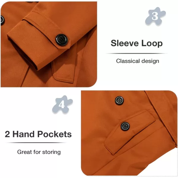imageFARVALUE Womens Double Breasted Trench Coat Water Resistant Windbreaker Classic Belted Lapel OvercoatCaramel