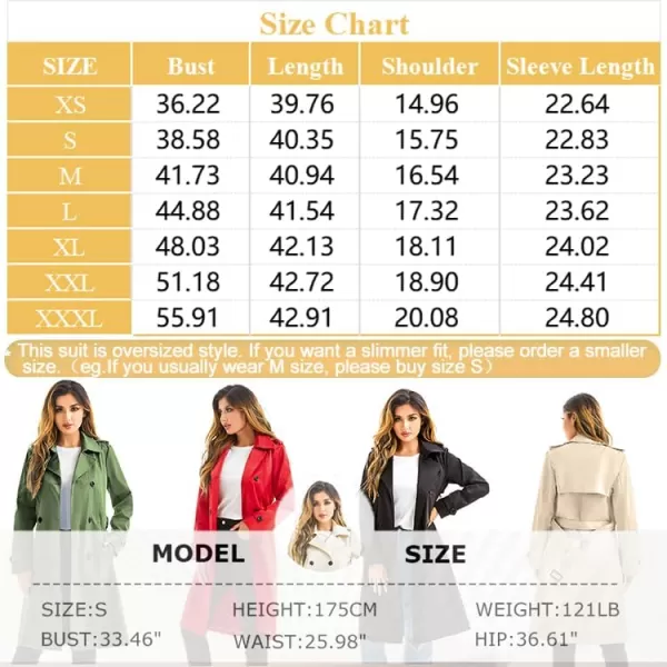 imageFARVALUE Womens Long Trenchcoat Double Breasted Trench Coat Water Resistant Classic Peacoat with BeltLight Gray