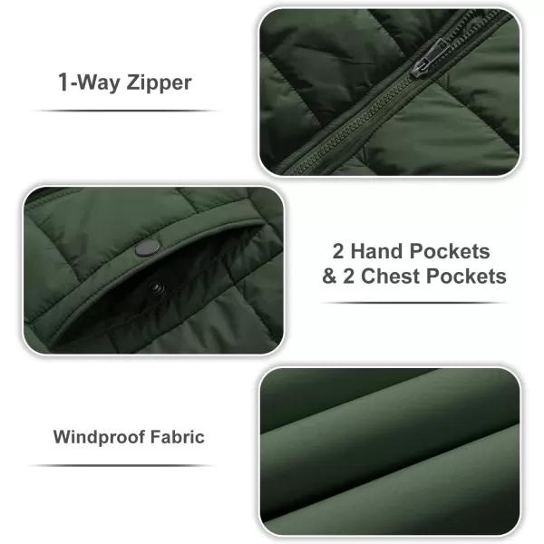 imageFARVALUE Womens Water Resistant Winter Coat Thicken Puffer Jacket Warm Quilted Parka Padded Windbreaker with Removable HoodArmy Green