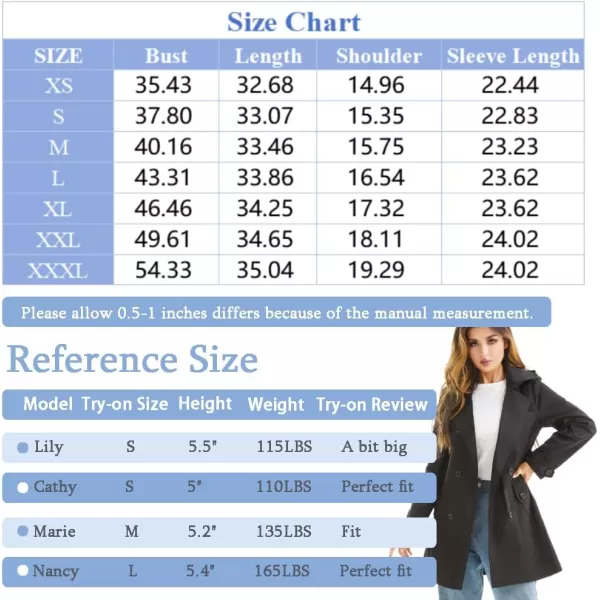 imageFARVALUE Womens Waterproof Trench Coat Double Breasted Windbreaker Classic Belted Lapel Overcoat with Removable HoodGrey