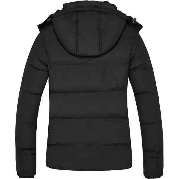 imageFARVALUE Womens Winter Coat Thicken Puffer Jacket Warm Bubble Coat with Removable HoodBlack