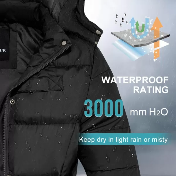 imageFARVALUE Womens Winter Coat Thicken Puffer Jacket Warm Bubble Coat with Removable HoodBlack