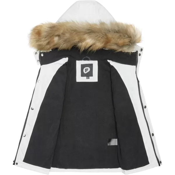 imageFARVALUE Boys Water Resistant Winter Coat Warm Quilted Puffer Jacket Hooded Parka Thicken Down Jacket for BoysBlack  White