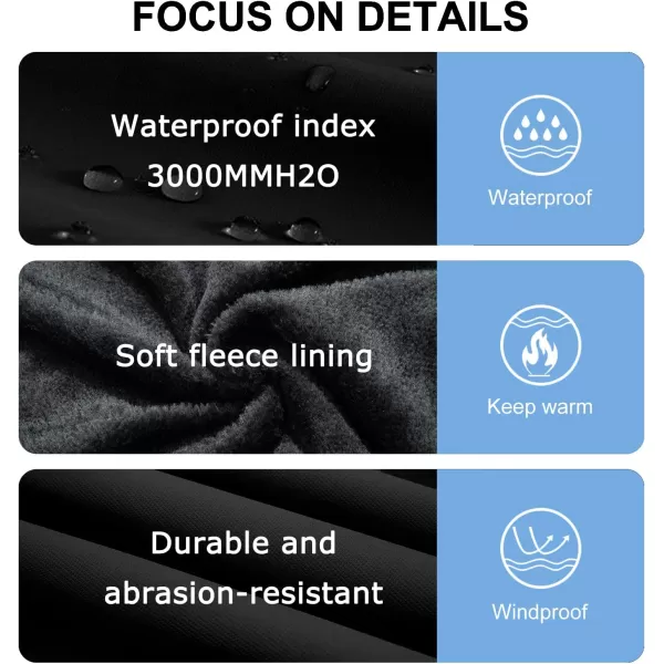 imageFARVALUE Girls Waterproof Ski Jacket Windproof Winter Coat Warm Fleece Snow Coat Outdoor Raincoats Hooded Black 67