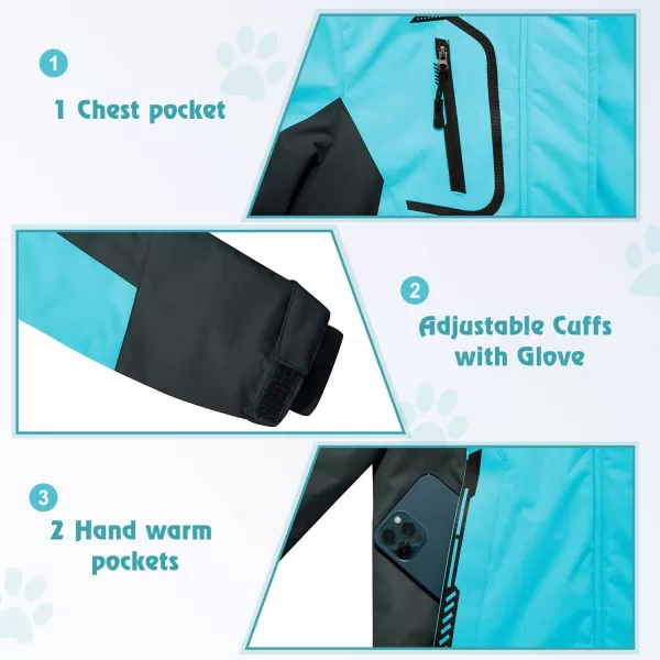 imageFARVALUE Girls Waterproof Ski Jacket Windproof Winter Coat Warm Snow Coat Outdoor Raincoats with Removable Hood Blue 8