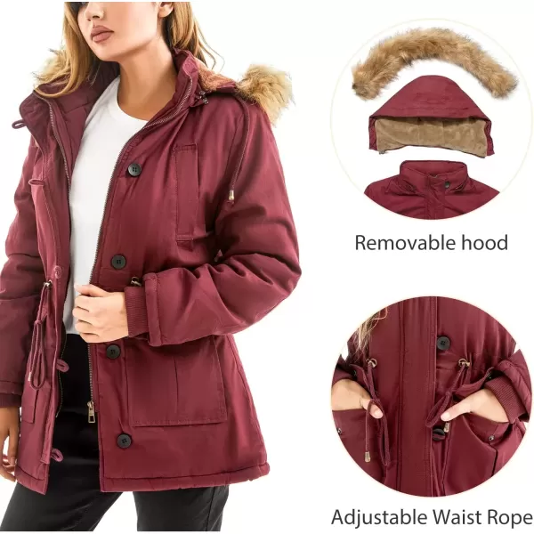 imageFARVALUE Womens Winter Coat Warm Parka Jacket Puffer Quilted Thicken Hooded Outerwear with Fur Trim