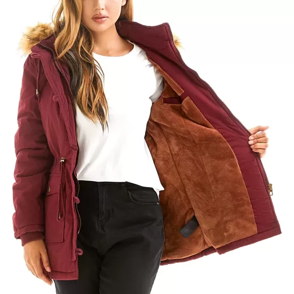 imageFARVALUE Womens Winter Coat Warm Parka Jacket Puffer Quilted Thicken Hooded Outerwear with Fur Trim