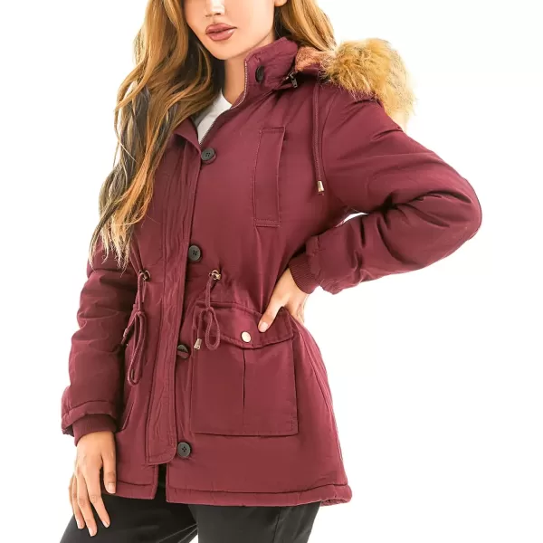 imageFARVALUE Womens Winter Coat Warm Parka Jacket Puffer Quilted Thicken Hooded Outerwear with Fur Trim