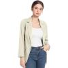 imageFARVALUE Womens Spring Casual Blazers Long Sleeve Notch Lapel Work Office Fall Blazer Jackets with PocketsApricot