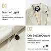imageFARVALUE Womens Spring Casual Blazers Long Sleeve Notch Lapel Work Office Fall Blazer Jackets with PocketsApricot