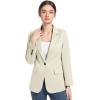 imageFARVALUE Womens Spring Casual Blazers Long Sleeve Notch Lapel Work Office Fall Blazer Jackets with PocketsApricot