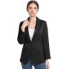 imageFARVALUE Womens Spring Casual Blazers Long Sleeve Notch Lapel Work Office Fall Blazer Jackets with PocketsBlack