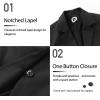 imageFARVALUE Womens Spring Casual Blazers Long Sleeve Notch Lapel Work Office Fall Blazer Jackets with PocketsBlack