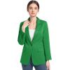 imageFARVALUE Womens Spring Casual Blazers Long Sleeve Notch Lapel Work Office Fall Blazer Jackets with PocketsGreen