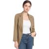 imageFARVALUE Womens Spring Casual Blazers Long Sleeve Notch Lapel Work Office Fall Blazer Jackets with PocketsKhaki