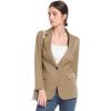 imageFARVALUE Womens Spring Casual Blazers Long Sleeve Notch Lapel Work Office Fall Blazer Jackets with PocketsKhaki