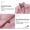 imageFARVALUE Womens Spring Casual Blazers Long Sleeve Notch Lapel Work Office Fall Blazer Jackets with PocketsPink