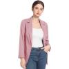 imageFARVALUE Womens Spring Casual Blazers Long Sleeve Notch Lapel Work Office Fall Blazer Jackets with PocketsPink