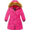 imageFARVALUE Girls Warm Winter Coats Fleece Puffer Jacket Hooded Windbreaker AB1ue 1112Y