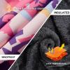 imageFARVALUE Girls Waterproof Ski Jacket Windproof Winter Coat Warm Fleece Snow Coat Outdoor Raincoats HoodedZpurple Camo
