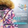 imageFARVALUE Girls Waterproof Ski Jacket Windproof Winter Coat Warm Fleece Snow Coat Outdoor Raincoats HoodedZpurple Camo