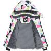 imageFARVALUE Girls Waterproof Skiing Jacket Windproof Winter Coat Warm Snow Coat with Removable HoodWhite Camouflage
