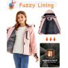 imageFARVALUE Girls Waterproof Skiing Jacket Windproof Winter Coat Warm Snow Coat with Removable Hood Pink 1012