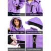 imageFARVALUE Girls Waterproof Skiing Jacket Windproof Winter Coat Warm Snow Coat with Removable Hood Purple 1012