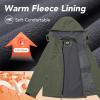 imageFARVALUE Mens Hooded Softshell Jacket Water Resistant Lightweight Insulated Fleece Lined WindbreakerArmy Green