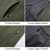 imageFARVALUE Mens Hooded Softshell Jacket Water Resistant Lightweight Insulated Fleece Lined WindbreakerArmy Green