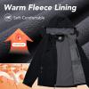 imageFARVALUE Mens Hooded Softshell Jacket Water Resistant Lightweight Insulated Fleece Lined WindbreakerBlack
