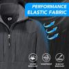 imageFARVALUE Mens Hooded Softshell Jacket Water Resistant Lightweight Insulated Fleece Lined WindbreakerGrey