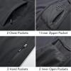 imageFARVALUE Mens Hooded Softshell Jacket Water Resistant Lightweight Insulated Fleece Lined WindbreakerGrey