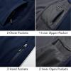 imageFARVALUE Mens Hooded Softshell Jacket Water Resistant Lightweight Insulated Fleece Lined WindbreakerNavy