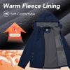imageFARVALUE Mens Hooded Softshell Jacket Water Resistant Lightweight Insulated Fleece Lined WindbreakerNavy