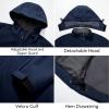 imageFARVALUE Mens Hooded Softshell Jacket Water Resistant Lightweight Insulated Fleece Lined WindbreakerNavy