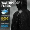 imageFARVALUE Womens Rain Jacket Waterproof Lightweight Packable Raincoat with Hood Outdoor Active WindbreakerBlack