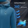 imageFARVALUE Womens Rain Jacket Waterproof Lightweight Packable Raincoat with Hood Outdoor Active WindbreakerBlue