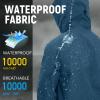 imageFARVALUE Womens Rain Jacket Waterproof Lightweight Packable Raincoat with Hood Outdoor Active WindbreakerBlue