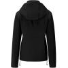 imageFARVALUE Womens Softshell Jacket Waterproof Lightweight Warm Windbreaker with Removable Hood Fleece Lined for Outdoor HikingBlack