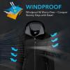 imageFARVALUE Womens Softshell Jacket Waterproof Lightweight Warm Windbreaker with Removable Hood Fleece Lined for Outdoor HikingBlack