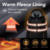 imageFARVALUE Womens Softshell Jacket Waterproof Lightweight Warm Windbreaker with Removable Hood Fleece Lined for Outdoor HikingBlack