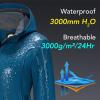 imageFARVALUE Womens Softshell Jacket Waterproof Lightweight Warm Windbreaker with Removable Hood Fleece Lined for Outdoor HikingDark Blue