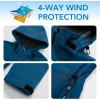 imageFARVALUE Womens Softshell Jacket Waterproof Lightweight Warm Windbreaker with Removable Hood Fleece Lined for Outdoor HikingDark Blue