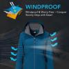 imageFARVALUE Womens Softshell Jacket Waterproof Lightweight Warm Windbreaker with Removable Hood Fleece Lined for Outdoor HikingDark Blue
