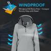 imageFARVALUE Womens Softshell Jacket Waterproof Lightweight Warm Windbreaker with Removable Hood Fleece Lined for Outdoor HikingLighr Grey
