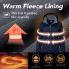 imageFARVALUE Womens Softshell Jacket Waterproof Lightweight Warm Windbreaker with Removable Hood Fleece Lined for Outdoor HikingNavy