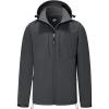 imageFARVALUE Mens Hooded Softshell Jacket Water Resistant Lightweight Insulated Fleece Lined WindbreakerGrey